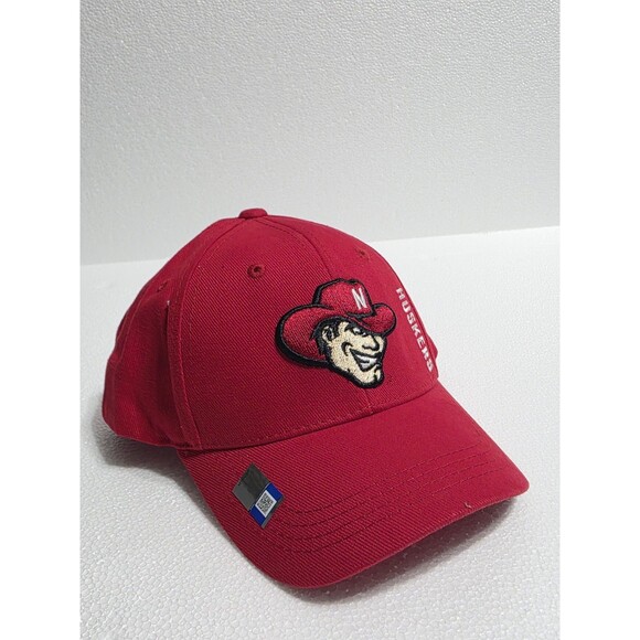 Nebraska Huskers Adjustable Fit Logo Hat - Youth Cap Russel NEW Red Cowboy NEW - Picture 5 of 5